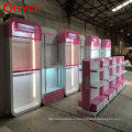 Pink Textile Shop Rack Display Clothes Baby Store Furniture